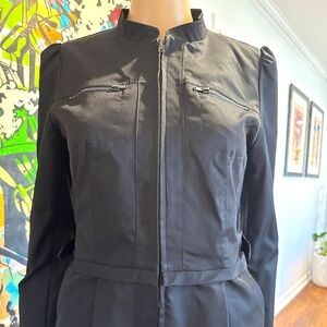 Cynthia Rowley Peplum Style Black Tailored Jacket Sz S